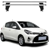 Menabo Dachträger Grundtäger für Toyota Yaris 2011-2019 50kg Alu Silber 2 tlg