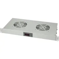 Logilink FAU02FG, Lüftertafel, Stahl, Grau