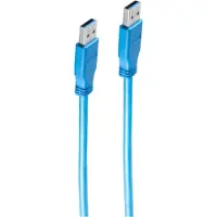 Shiverpeaks BASIC-S, 3 m, USB A, USB A, USB 3.2 Gen 1 (3.1 Gen 1), 5 Gbit/s, Blau
