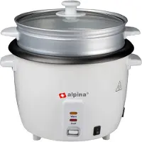 Alpina Reiskocher - 1,8 Liter - 700 Watt - Dampfgarer für Gemüse - Warmhaltefunktion - Weiß
