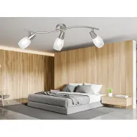 Meine Wunschleuchte LED Wandlampe 3 flammig Lampenschirm Dekorglas satiniert Deckenstrahler dimmbar
