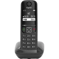 Gigaset AS690, Analoges/DECT-Telefon, Kabelloses Mobilteil, Freisprecheinrichtung, 100 Eintragungen, Anrufer-Identifikation, Schwarz