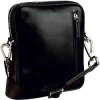 Leonhard heyden Leder Umhängetasche Montreal Crossbody Bag Black schwarz