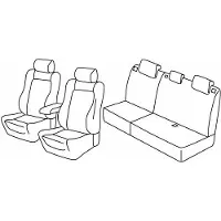 Lampa Sitzbezüge Set Superior schwarz/grau 8 mm für Ford Kuga 03/13-10/19