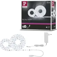 Paulmann LED-Streifen "SimpLED Stripe Set 7,5m 20W 230/12V DC Weiß Metall Kunststoff", weiß, Flammen 1 Stk., Gesamtlänge 9,28m, Lichterketten, LED-Streifen