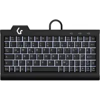 Keysonic KSK-3010ELC (DE), Super Mini Keyboard with backlit, USB/PS/2 Combo, black, Kabelgebunden, USB, Membran Key Switch, QWERTZ, LED, Schwarz