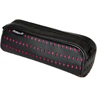 Pelikan Lasercut, Weiches Federmäppchen, Polyurethan (PU), Schwarz, Pink, Muster, Reißverschluss, Erwachsene/Kinder