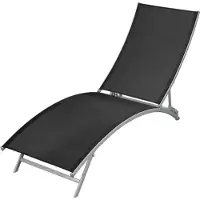 vidaXL Sonnenliege Stahl und Textilene Schwarz , Gartenliegen Design 2024