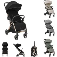 Kikkaboo Eden Selbstfaltender Kinderwagen Schwarz Schwarz One Size