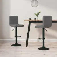 vidaXL "2026 Promotion" Barhocker 2 Stk. - Hohe Qualität - Dunkelgrau Samt - Barhocker CC18749