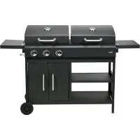 LUND Gas- und Holzkohlegrill 2-in-1 8,4 kW