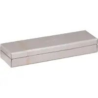 Rhodia Rhodiarama Stiftebox aus Kunstleder, 21x5,5x3cm - Silber 318871C