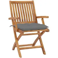 vidaXL "Winter Sale" Klappbare Gartenstühle mit Kissen 8 er-set - Hohe Qualität - Massivholz Teak - Gartenstühle Designermöbel 571244