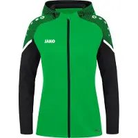 Jako Damen Kapuzenjacke Performance, Farbe:soft green/schwarz, Größe:44