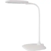 Emos dimmbare LED Tischlampe STELLA 6,5W, Helligkeit max. 400lm, Lichtfarbe 4000K, flexibler Arm, 1,7m Netzkabel, weiß, Z7602W