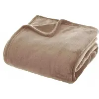 Koopman Fleece-Bettdecke beige 125x150 cm