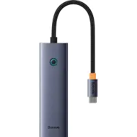 Baseus Ultrajoy USB-C, USB 3.2 Gen 1 (3.1 Gen 1) Type-C, USB 3.2 Gen 1 (3.1 Gen 1) Type-A, 5000 Mbit/s, Grau, Rundkabel, USB