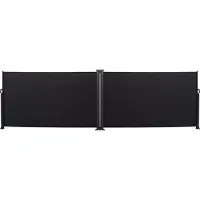 Ebuy24 Kim Windschutz doppelt 6x 1,6 m schwarz.