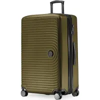 Hauptstadtkoffer Mitte - Großer Koffer mit 4 Doppel-Rollen XL Reisekoffer mit Erweiterung, stabiler Trolley Hartschalenkoffer TSA, 130 L,Avocado