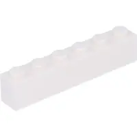 LEGO 100 Stück 3009 Stein Brick 1x6 Part Basic Steine 100 Weiß