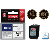 ACTION S.A. AH-300BRX Tintenpatrone (Ersatz für HP 300XL CC641EE; Prämie; 20 ml; schwarz), Hohe (XL-) Ausbeute, Schwarz, Tinte auf Pigmentbasis, 20 ml, 1 Stück(e)