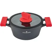 Zwieger Obsidian Topf mit Deckel 20Cm Induktion