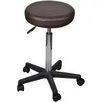 Syfax Bürohocker höhenverstellbar 64-84 cm Gestelldurchmesser 52 cm Sitzdurchmesser 35,5 cm Braun 110 kg Belastbarkeit