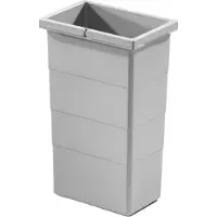 Hailo Inneneimer 1075969 hellgrau 10 Liter 226 x 156 x 350 mm 2 Henkel
