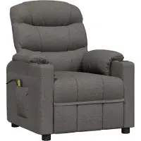 Syfax Massagesessel Dunkelgrau Stoff