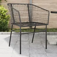 vidaXL Design Gartenstühle 2 Stk. Schwarz Poly Rattan, Gartenstühle 2024 Neu