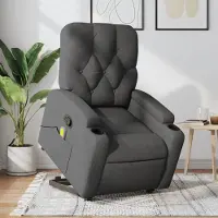 vidaXL Best Möbel Massagesessel mit Aufstehhilfe Dunkelgrau Stoff - Fernseh- & Relaxsessel Cloris Neu4986508 2parcel