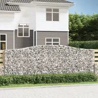 Prolenta Maison Exclusive - Gabionen mit Hochbogen 10 Stk 400x50x140/160cm Verzinktes Eisen