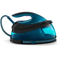 Philips PerfectCare Dampfbügelstation, Keramikbügelsohle, 120 g/min, 6.5 bar, 2400 W, Blau (GC7846/80)