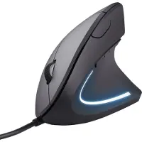 Trust Verto Vertikale Maus, Ergonomische Maus, Vorbeugung Gegen Mausarm/Tennisarm (RSI Syndrom), 1000/1600 DPI, LED-Beleuchtung, PC Maus mit Kabel für Rechtshänder, Computer, Laptop, Mac - Weiß