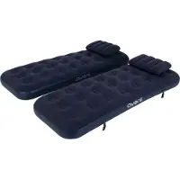 JILONG 4 in 1 Campingbett "Easy Camp" Single, aufblasbares Luftbett, Luftmatratze für 1-2 Personen, Campingmatratze inklusive Kopfkissen