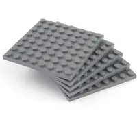 LEGO 25x Bauplatte 8x8, Dunkelgrau