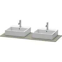 Duravit Konsole XSquare 140x55cm, st-g m, m 2 Auss, Beck. beids.