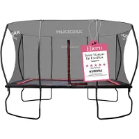 Hudora 4square - Großes Rechteckiges Outdoor Trampolin 244x366 - Sporttrampolin Für Bis Zu 120kg - Familien-Trampolin Mit Hoher Sprungkraft