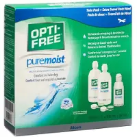 Opti-Free PureMoist (2x Behälter + 90ml Kombilösung + 2x300ml Kombilösung) Kombilösung, Pflegemittel
