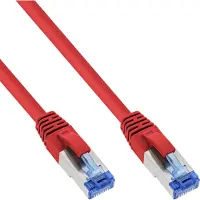 InLine Patchkabel, S/FTP (PiMf), Cat.6A, halogenfrei, rot, 10m