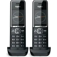 Gigaset COMFORT 550HX, Analoges/DECT-Telefon, Kabelloses Mobilteil, Freisprecheinrichtung, 200 Eintragungen, Anrufer-Identifikation, Schwarz