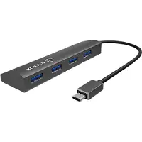 Icy Box 4-Port USB 3.0 HUB, Aluminium-Gehäuse mit USB-C Stecker