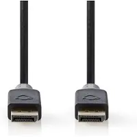 Nedis Displayport-Kabel - DisplayPort Stecker - DisplayPort Stecker - 4K@60Hz - Vergoldet - 2.00 m - Rund - PVC - Anthrazit - Box