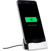 Avizar , Smartphone-Ladestation mit Micro-USB Anschluss, Silber