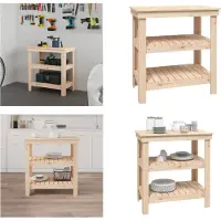vidaXL Werkbank 78,5x50x80 cm Massivholz Kiefer - Werkbank - Werkbänke - Lagerbank - Holzbank