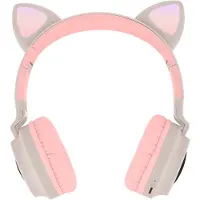 Avizar , Kabellose Bluetooth-Kopfhörer mit Katzenohren (Kitty Headset), Beige