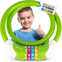 Dunlop Fahrradschloss Kinder Fahrrad Schloss - Sicherheitsstufe 5 Zahlenschloss mit 4 Farb Einteilung zum besseren Merken der Kombination I Bike Fahrradschloß Lock für Kinder (Apfelgrün)