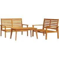 vidaXL 3-tlg. Garten-Lounge-Set Massivholz Akazie