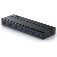 Primewire USB Hub 3.2 Gen1 mit Netzteil aktiv, aktiver 7 Port Verteiler inkl. 1x 12V 3A DC-Hohlsteckernetzteil, für PC Notebook Laptop PS4 Tablet