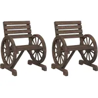 vidaXL Gartenstühle 2 Stk. 58x58x78,5 cm Massivholz Tanne